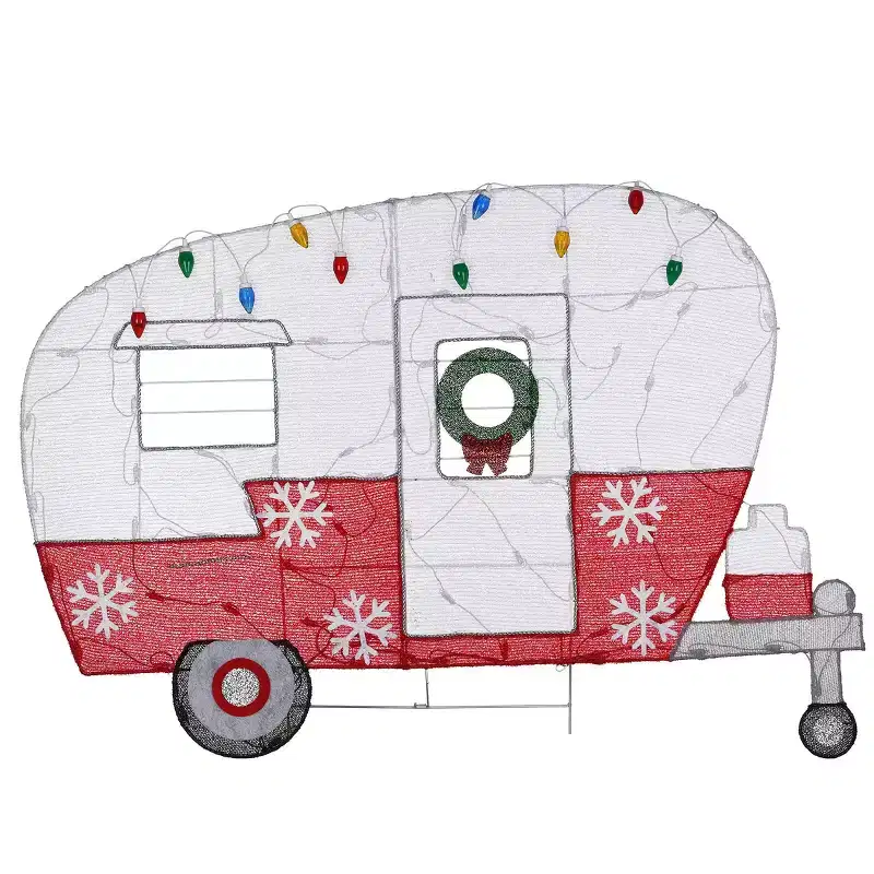 32" LED Pre-Lit Holiday Camper Christmas Novelty Sculpture Light - National Tree Company