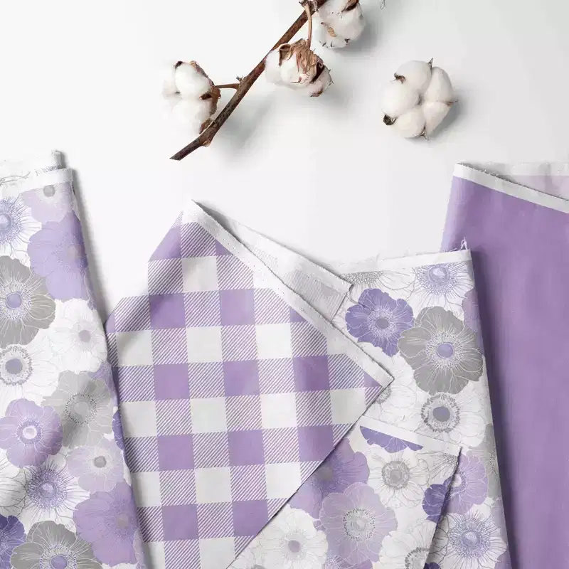 Bacati - Watercolors Floral Purple Gray Toddler Nap Mat