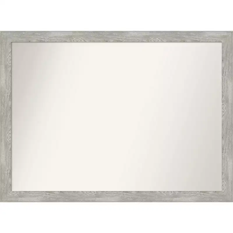 42" x 31" Non-Beveled Dove Narrow Bathroom Wall Mirror Gray Wash - Amanti Art: Wall Mounted, Polystyrene Frame