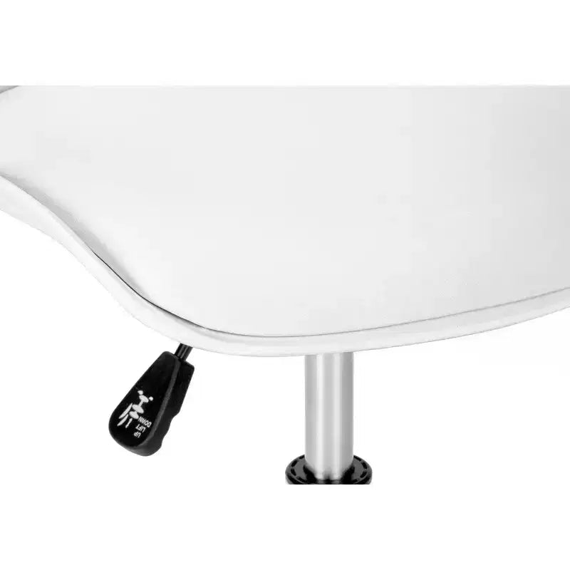 Modern Height-Adjustable Office Chair with Metal Base and Wheels, 360�� Swivel
