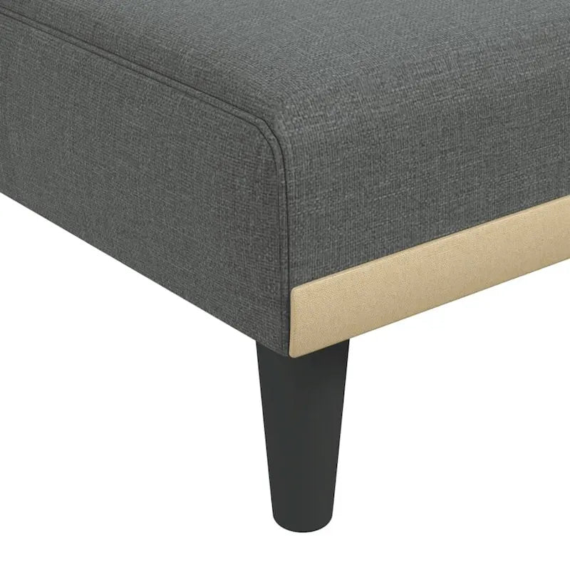 L-shaped Sofa Bed Dark Gray