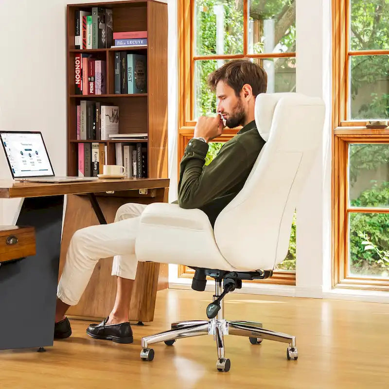 Modern High Back Adjustable Swivel Office Chair with Wheels