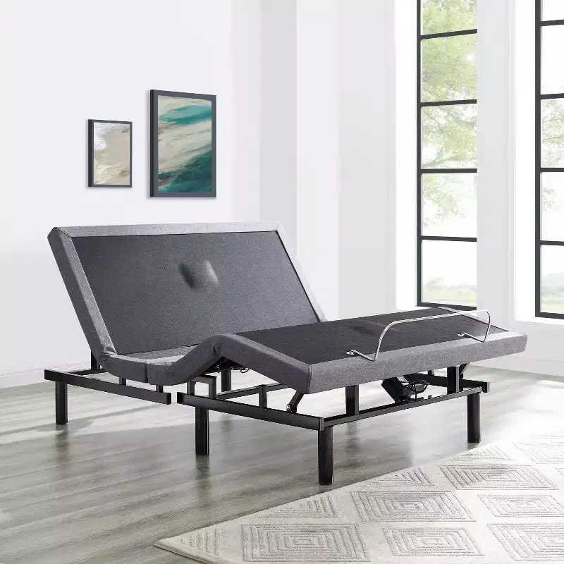 Home Imports Emporium Adjustable Bed Frame Base with Massage, Head & Foot board Incline, Wireless Remote