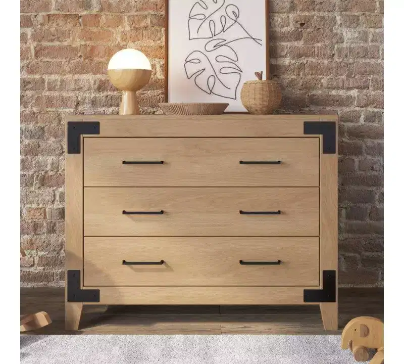 Child Craft Lucas Crib and Dresser Nursery Set, 2-Piece, Includes 4-in-1 Convertible Crib and 3-Drawer Dresser