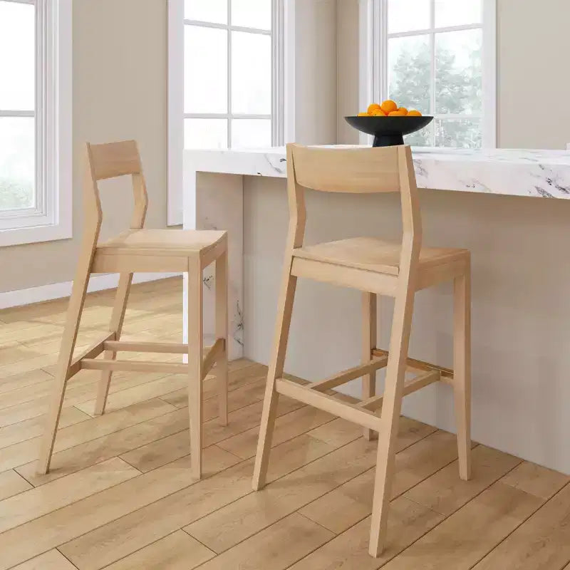 44 Solid Wood Counter Height Dining Chair for Kitchen Island and Breakfast Bar