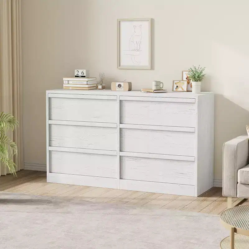 Chest of Drawers - Scandinavian Style Wood Sideboard with Spacious Countertop