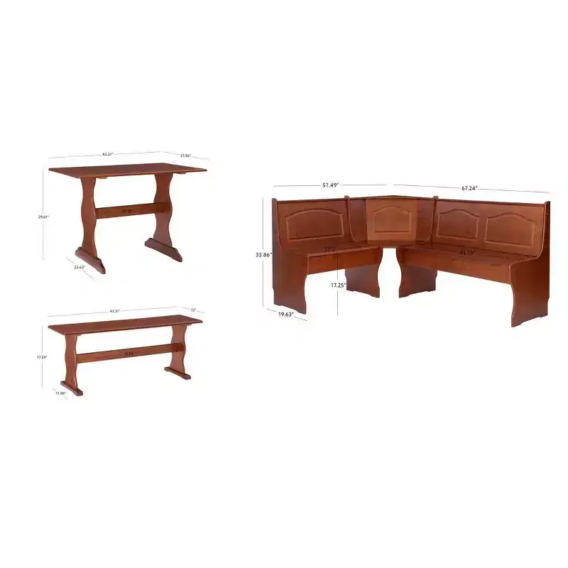 Chelsea Nook Dining Table Set - Linon