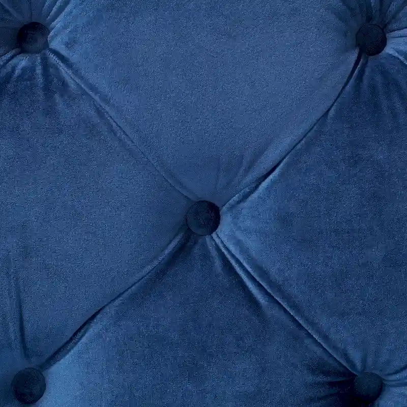 Tufted Velvet Ottoman Bench - Button Detail Upholstered Entryway Bench for Bedroom