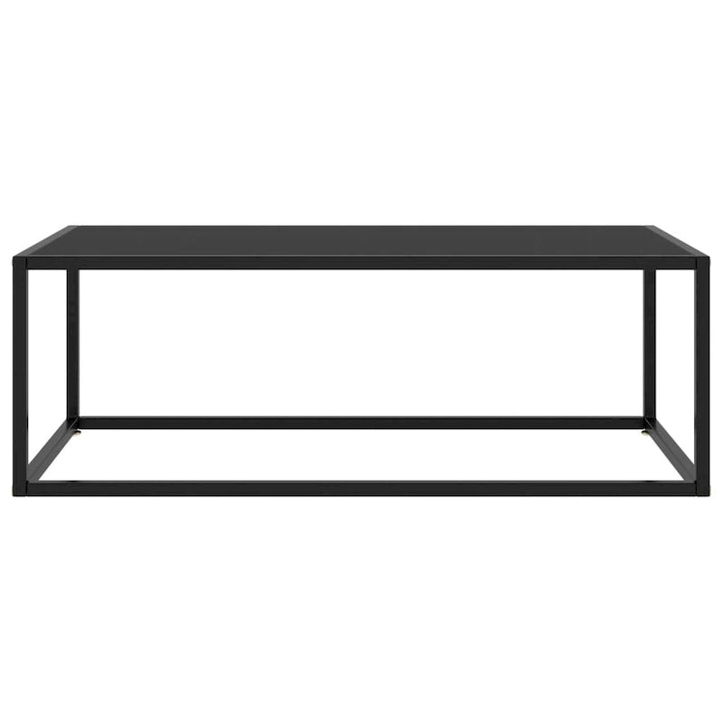 Black Coffee Table with Black Glass