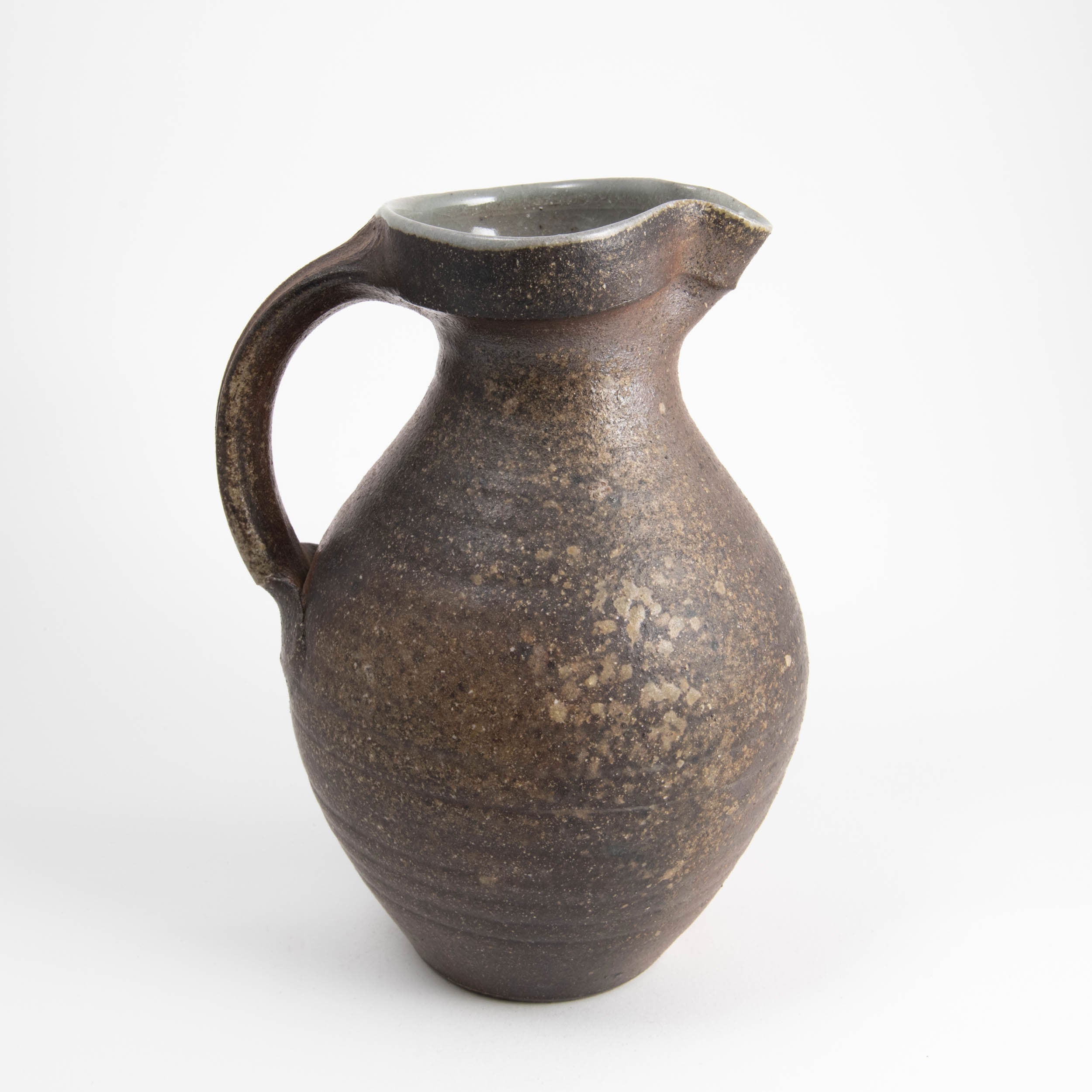 Celadon Wadding Wood Fired Round Devon Jug