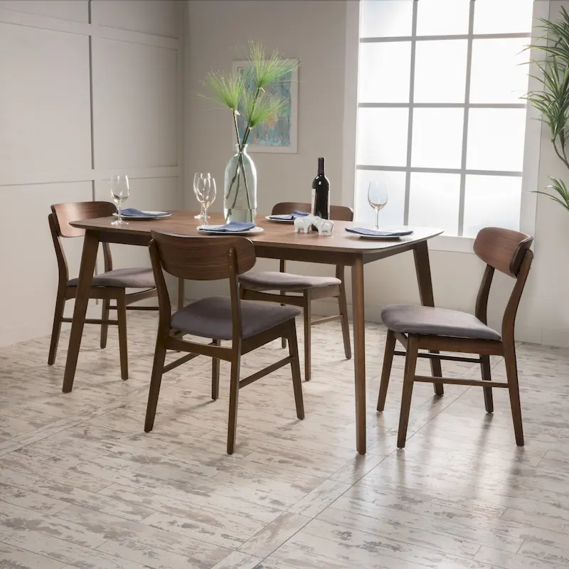 Dimick Mid-Century Modern 5 Piece Dining Set by