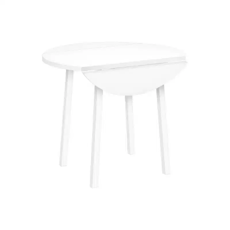 Homy Casa 3-Piece Drop-Leaf Dining Table Set with 2 Chairs  Space-Saving Kitchen Furniture