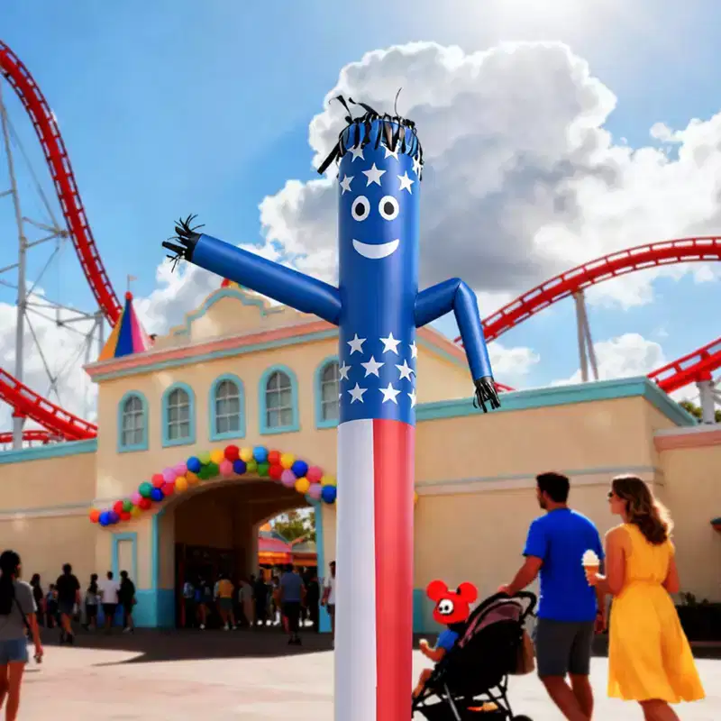 VEVOR Inflatable Tube Man with Blower, 10 ft Tall, Wacky Waving Wind Flying Inflatable Dancing Tube Guy with 3/4 HP IPX3 Waterproof,Multicolor