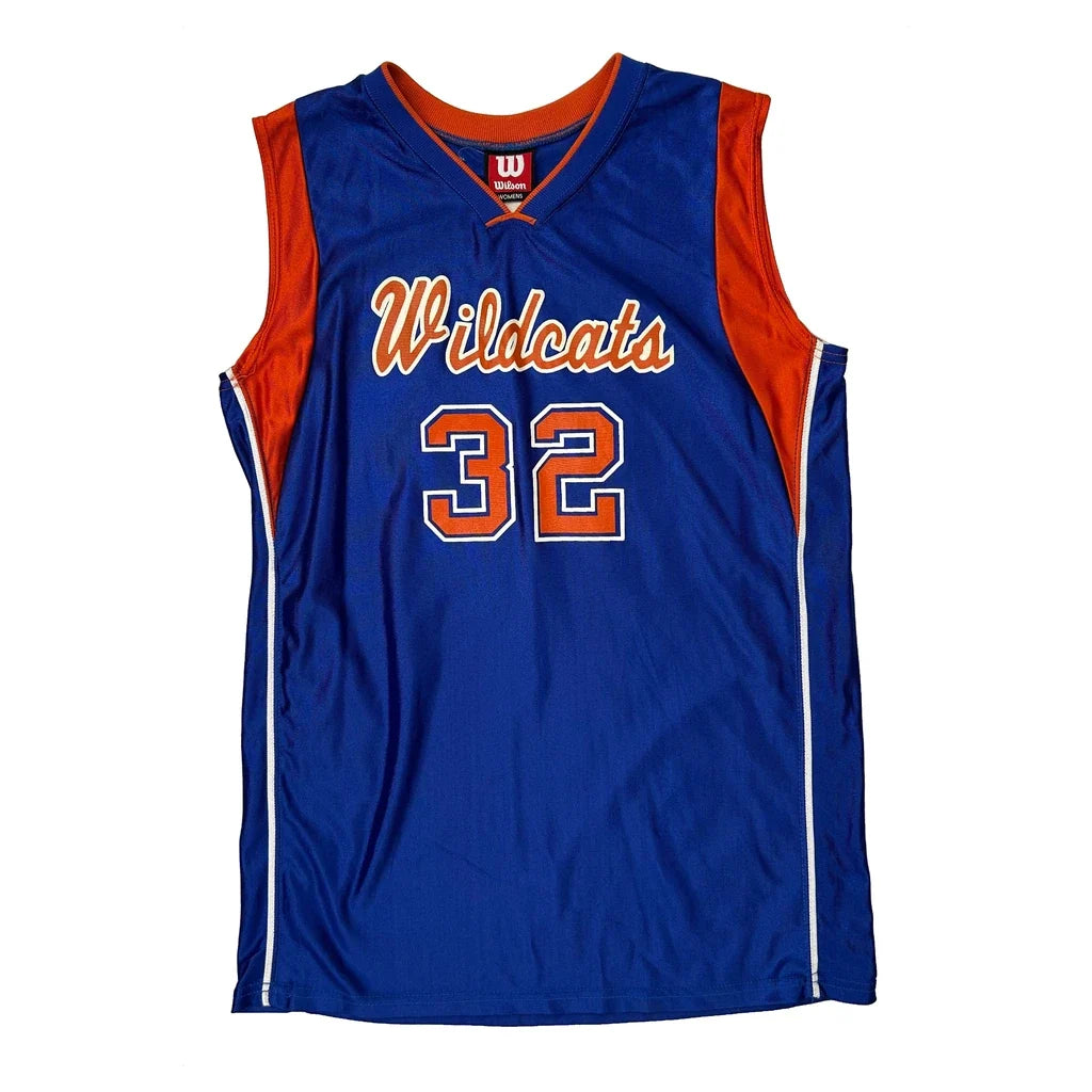 Wildcats Sleeveless V-Neck Jersey Large Blue Polyester Womens Athletic
