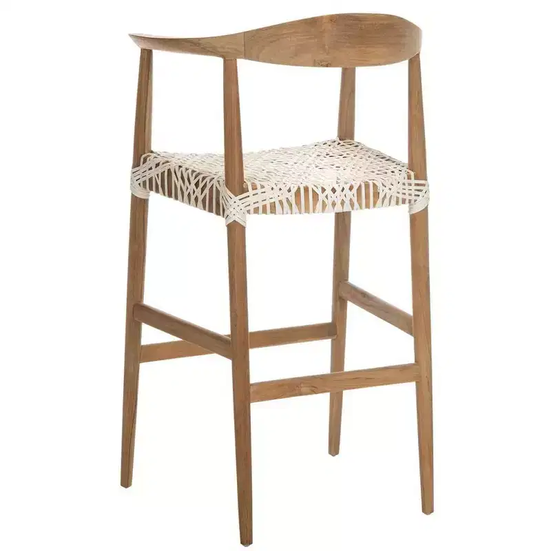 Bandelier Barstool - BST1005 - Natural/White - Safavieh