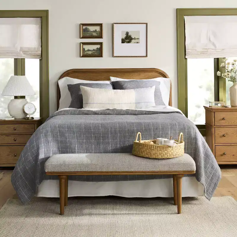 King Traditional Wooden Headboard Aged Oak - Hearth & Hand™ with Magnolia