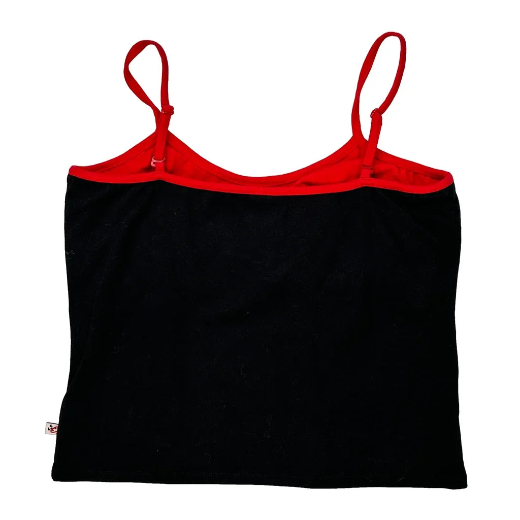 Women's Graphic Sleeveless Top Black Cotton Regular Fit Casual Streetwear XL