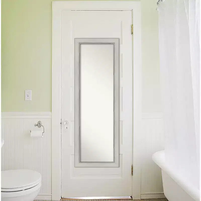 Full Length Wall & Door Mirror with Silver Patina Frame, 18