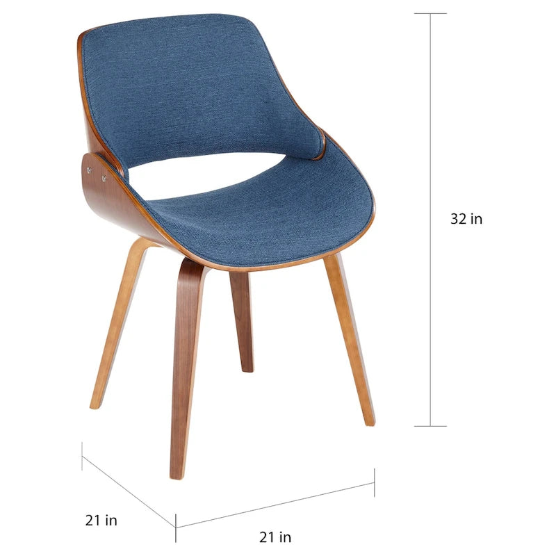 Mid-Century Modern Upholstered Dining Accent Chair