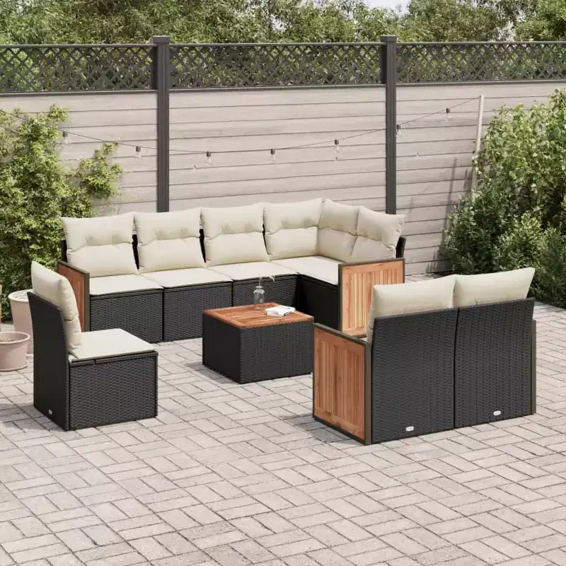 vidaXL Modular Outdoor Sofa Set with Cushions in Different Colors