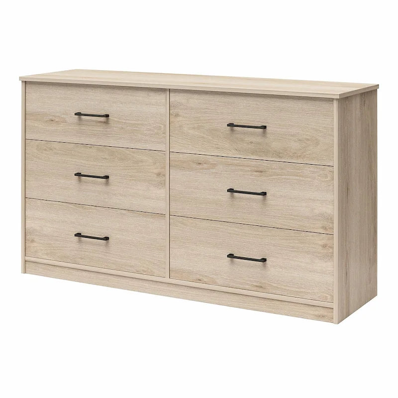 Wide 6-Drawer Dresser with Laminate Finish