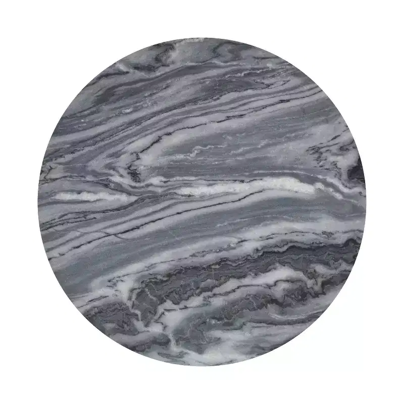 JONATHAN Y Aura 19 Modern Natural Marble Handmade Stacked Round Pedestal End Table