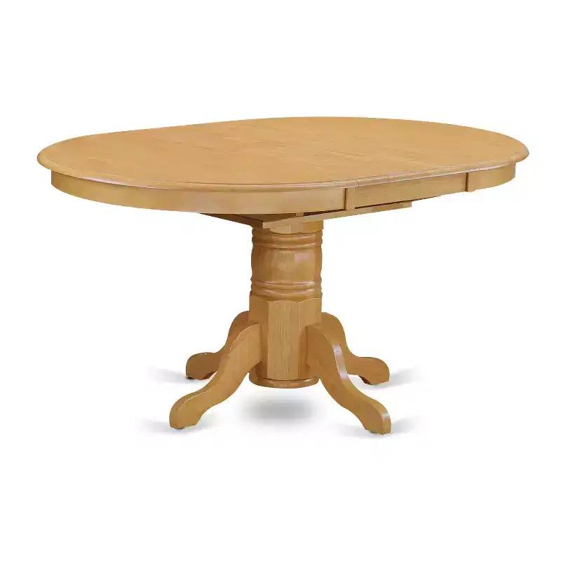 HomeStock 5-Pc Oval Natural Oak Finish Solid Wood Top Dining table with 4 Chairs