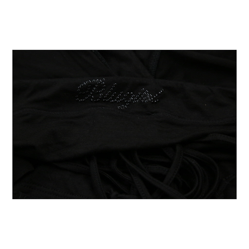 Halterneck Top - Small Black Cotton Blend