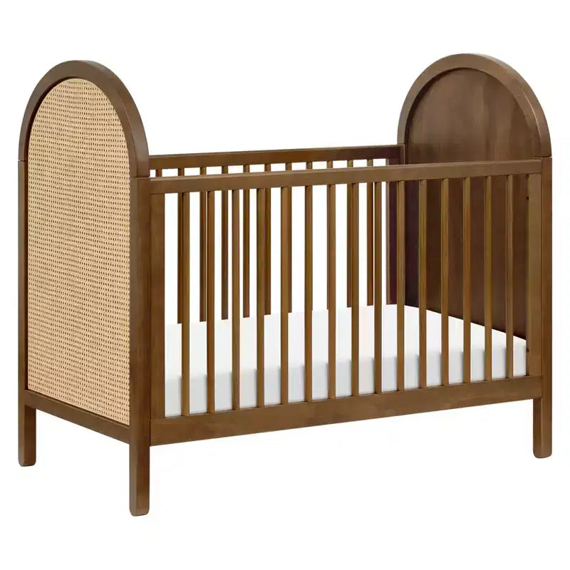 Boho Cane 3-in-1 Convertible Crib with Toddler Bed Conversion Kit