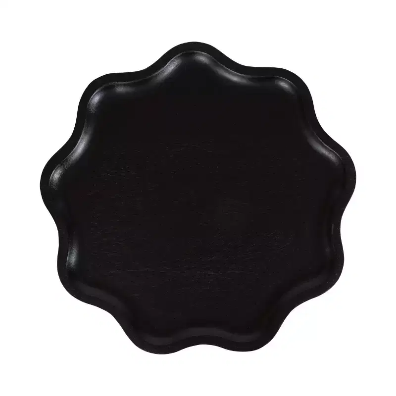 Kate and Laurel Alezar Scallop Wood Side Table