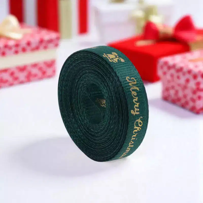 Unique Bargains Gift Wrap Ribbons Polyester Green 179.13x0.39 1 Pc