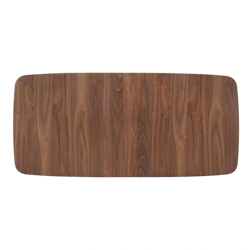 Rectangular Dining Table in Natural Walnut with Butterfly Leaf