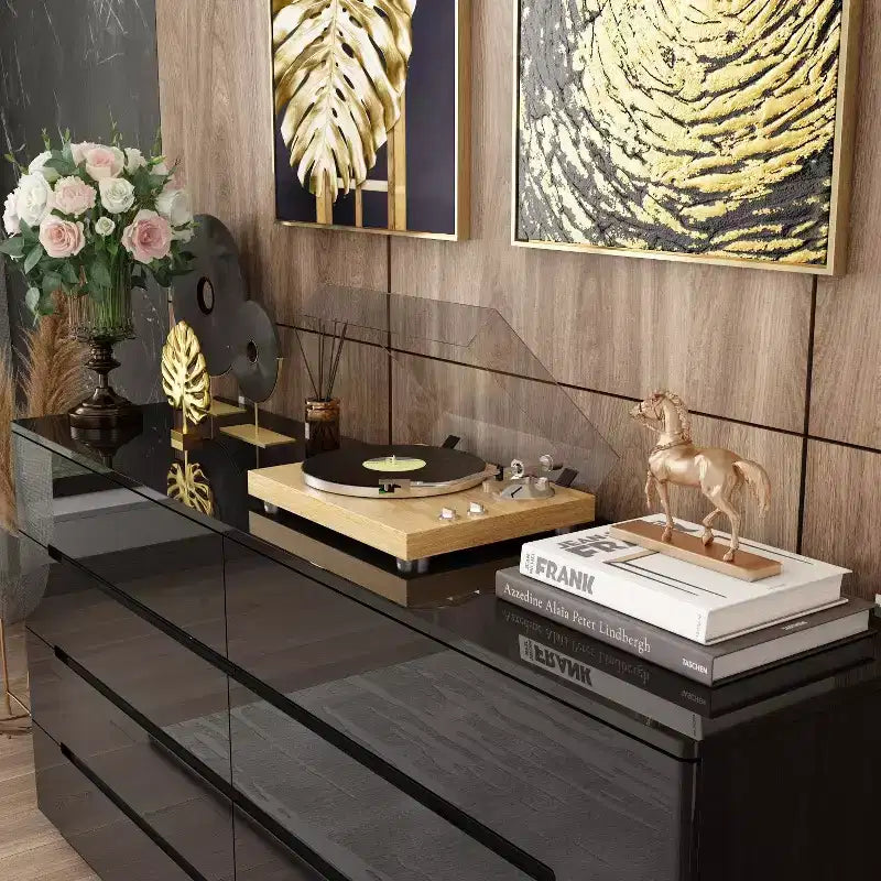8 Drawer Dresser with Underlight - High Gloss Modern Chest of Drawers