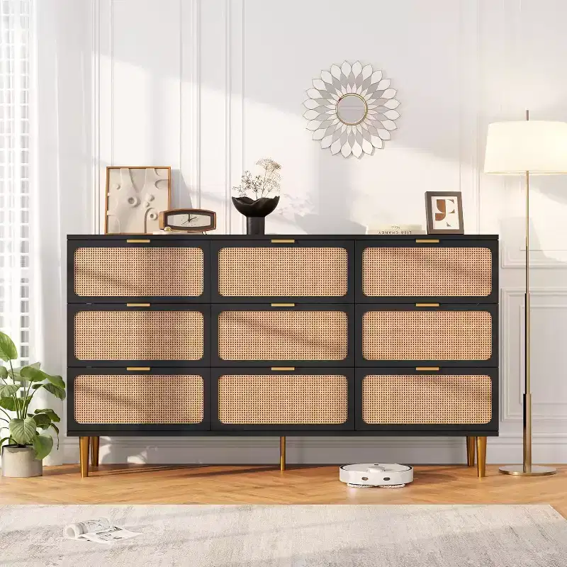 9-Drawer Dresser with Storage – Modern Wooden Chest for Bedroom, Living Room & Hallway