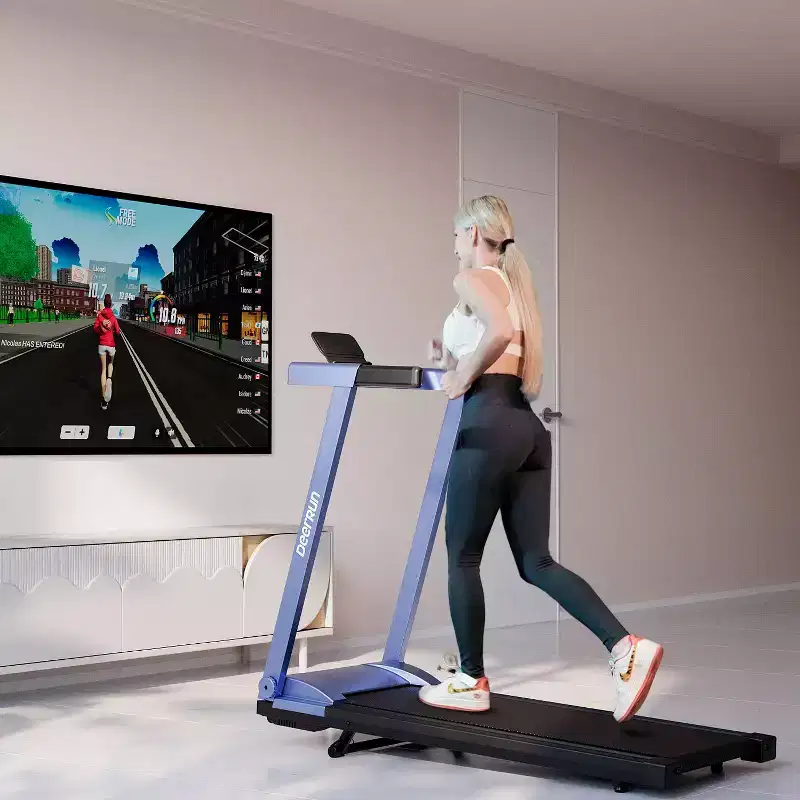 DeerRun A1 6% Incline Walking & Running Treadmill with Handrails, 0.67.5 MPH, 300 lb Capacity for Home Fitness