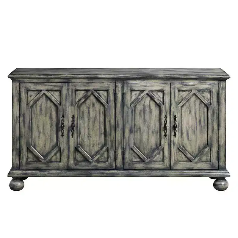 Acme Furniture Pavan Decorative Storage Cabinet Rustic Gray