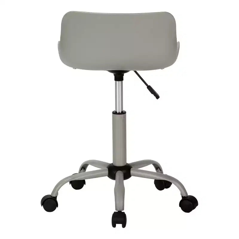 Modern Height-Adjustable Office Chair with Metal Base and Wheels, 360�� Swivel