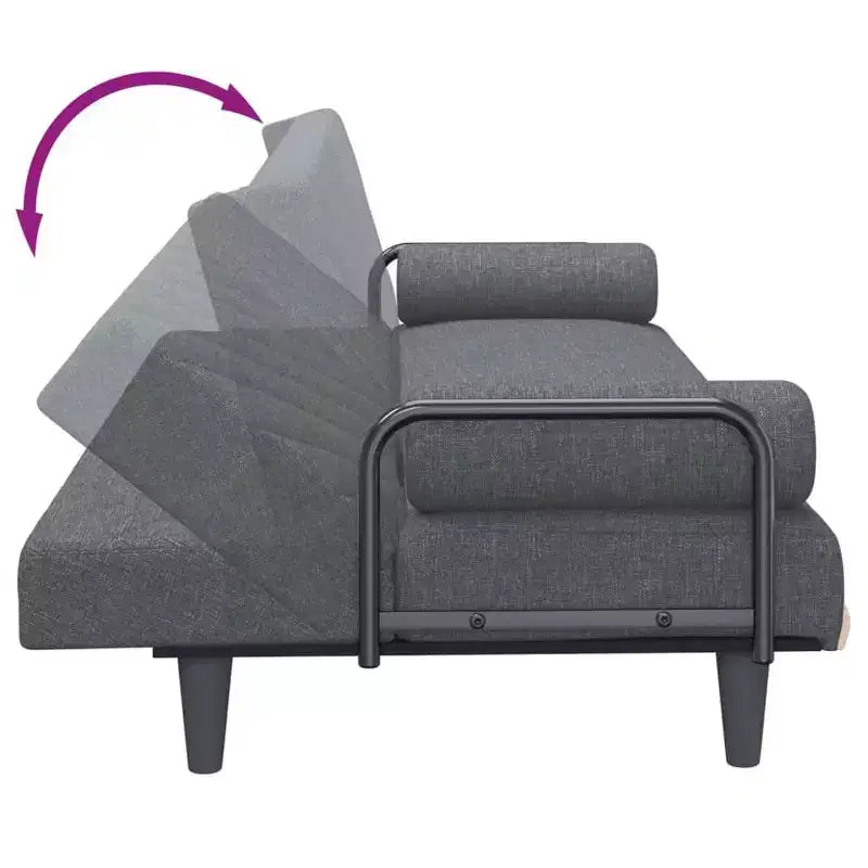 Sleeper Sofa with Armrests - Fabric Loveseat Recliner