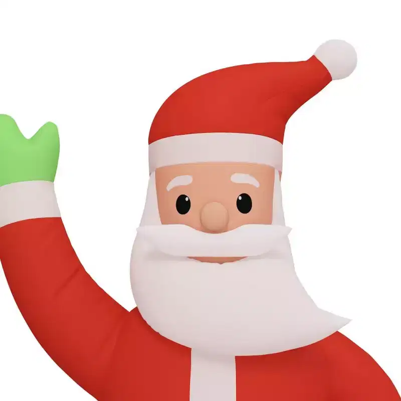 vidaXL Inflatable Santa Claus Multicolour