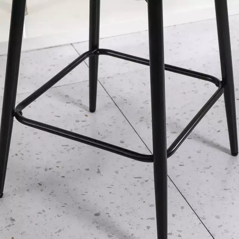Counter Height Swivel Bar Stool, Linen & Matte Black