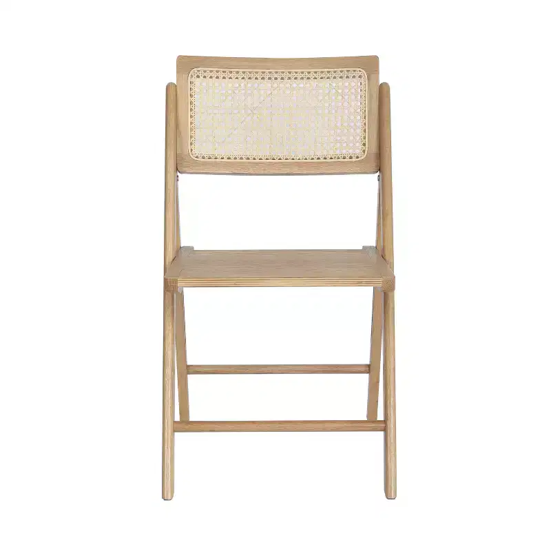 Merrick Lane Set of 2 Cane Rattan Folding Chairs