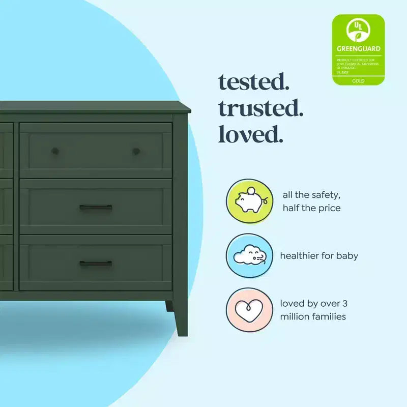 6-Drawer Nursery Dresser -Pine Wood