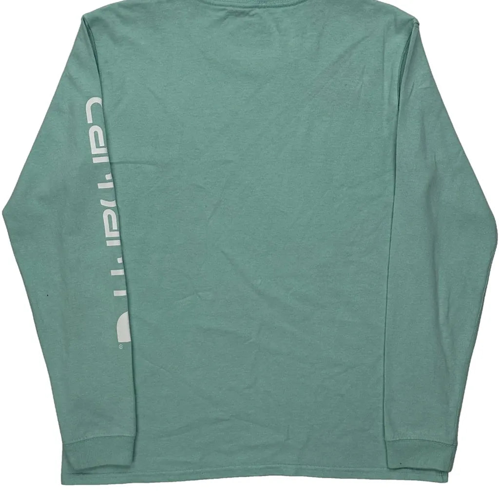 Long Sleeve T-Shirt - Women's Medium Green Cotton