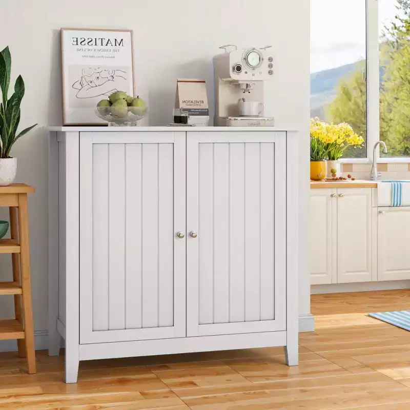 Mid-Century Modern 31.5'' Freestanding Storage Cabinet with Double-Door
