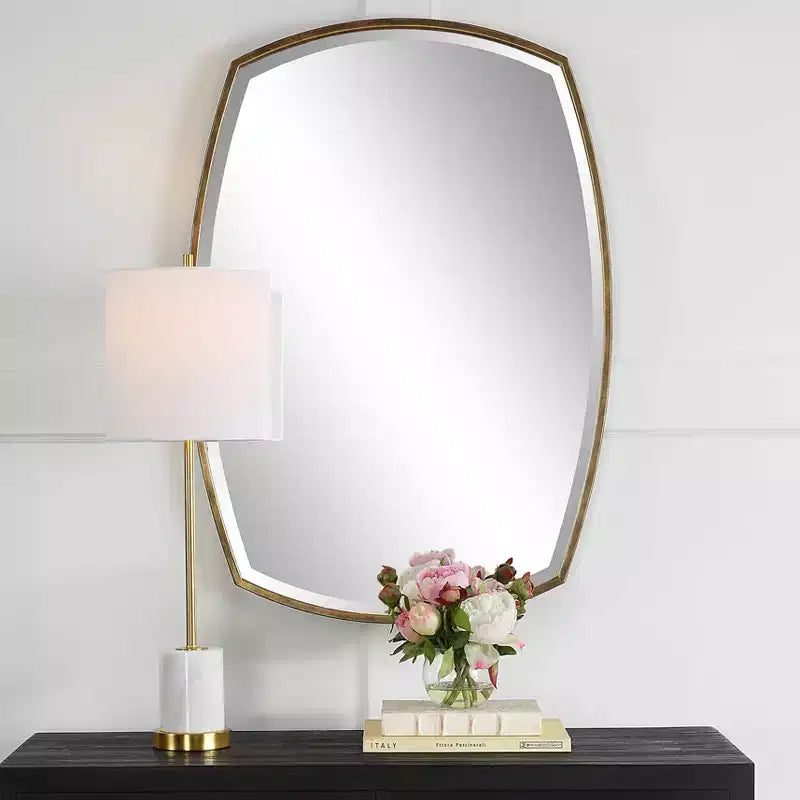 Uttermost Varenna Antiqued Gold 27 x 38 Vanity Wall Mirror