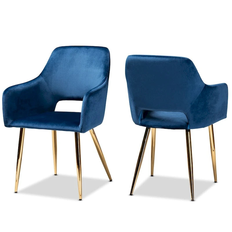 Germaine Glam and Luxe Upholstered 2-Piece Dining Chair Set