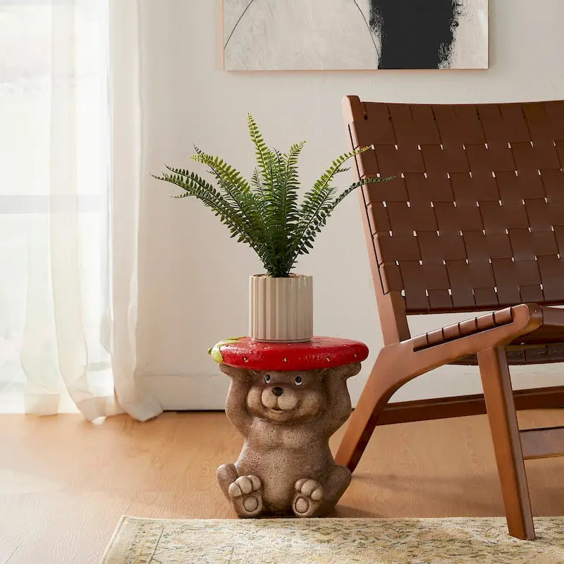 Glitzhome 12.5H Decorative Garden Stool or Planter Stand