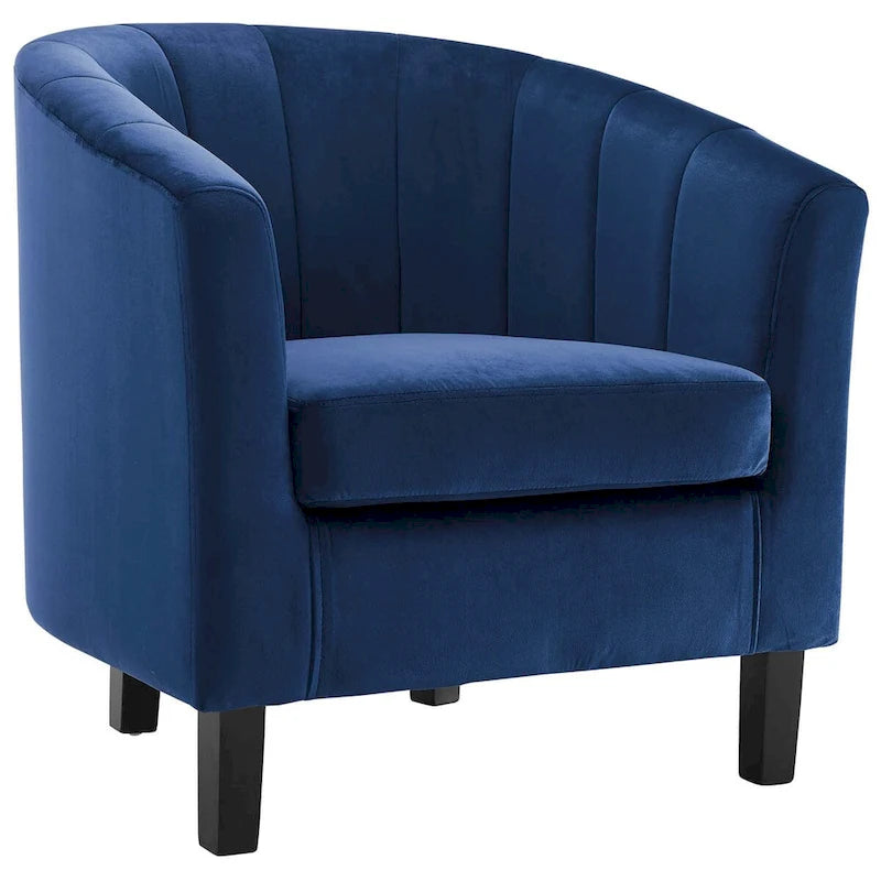 Channel Tufted Velvet Armchair