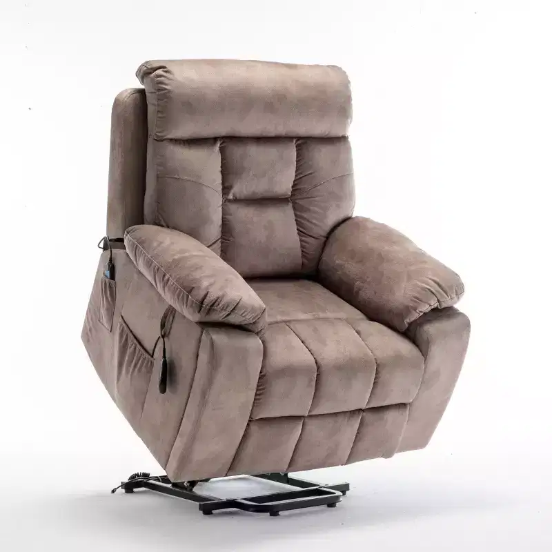 Electric Lift Massage Recliner With Heating Function And Side Pocket - ModernLuxe