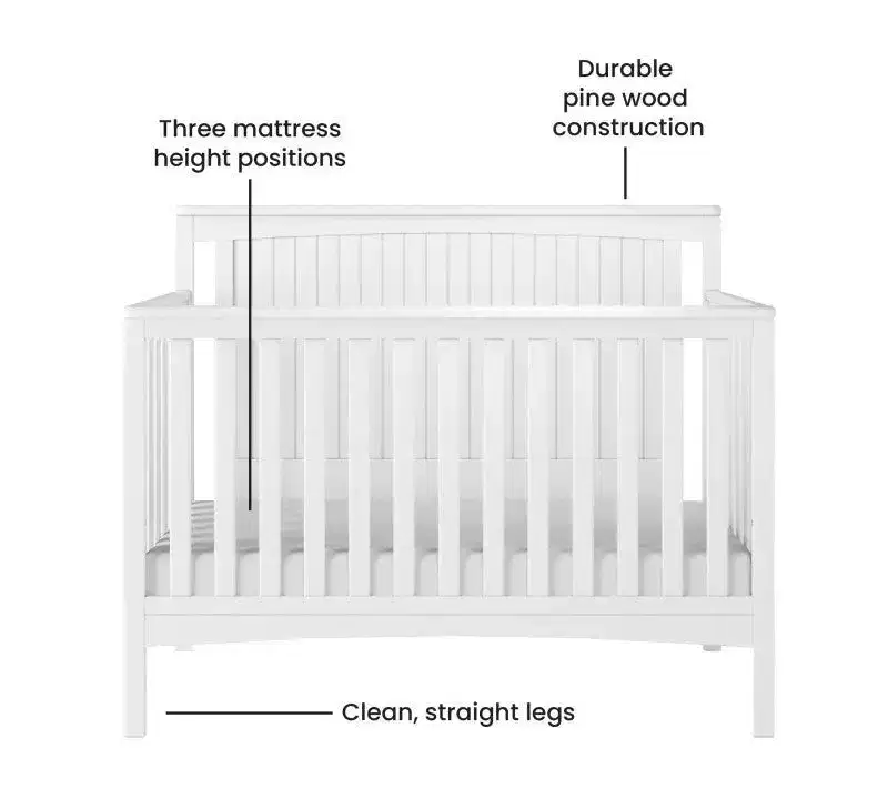 Child Craft Scout 3-Piece Nursery Set with 4-in-1 Convertible Crib, Dresser with Changing Table Topper, and Cozy Glider